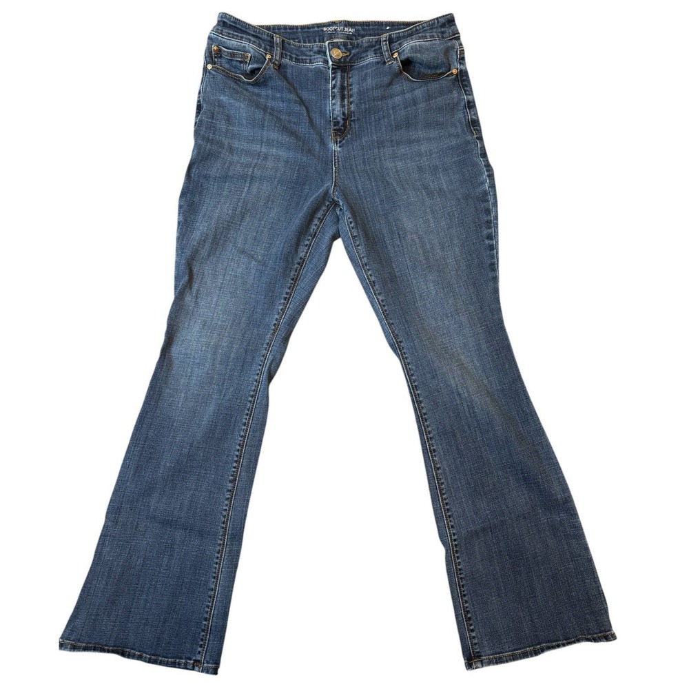 Chicos Jeans Womens 1.5 Bootcut Size 10 Medium Wash